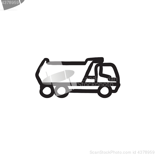 Image of Dump truck sketch icon.