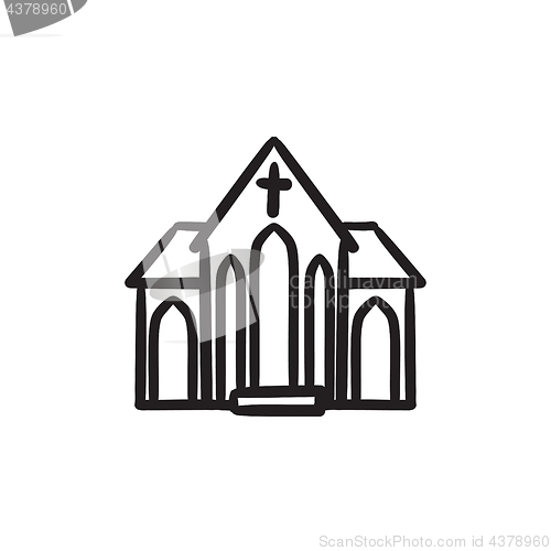 Image of Church sketch icon.