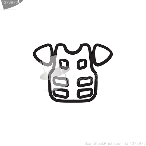 Image of Motorcycle suit sketch icon.