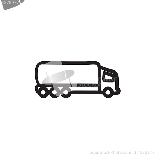 Image of Delivery truck sketch icon.