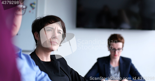 Image of Business Team At A Meeting at modern office building