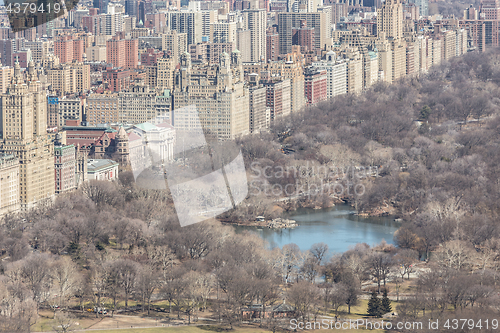 Image of Aerial view of Upper West Side, New York City, USA.