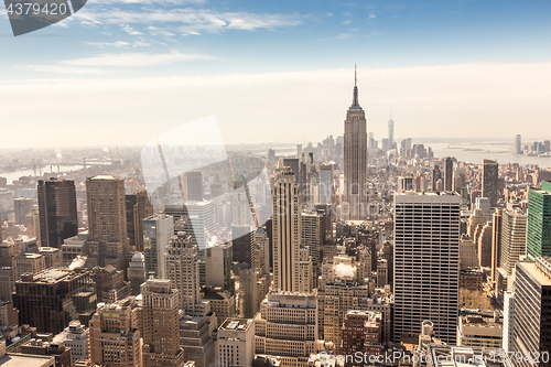 Image of New York City Manhattan downtown skyline.