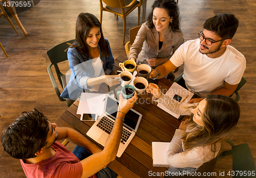 Image of Students making a toast