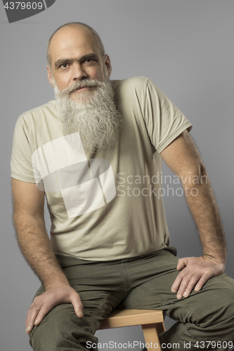 Image of a bearded mature male portrait