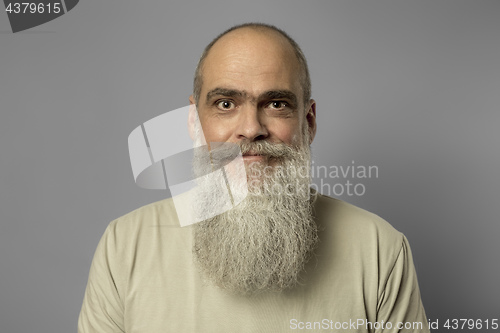 Image of a bearded mature male portrait