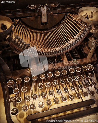 Image of Old rusty and dusty typewriter