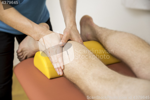 Image of physiotherapy calf massage