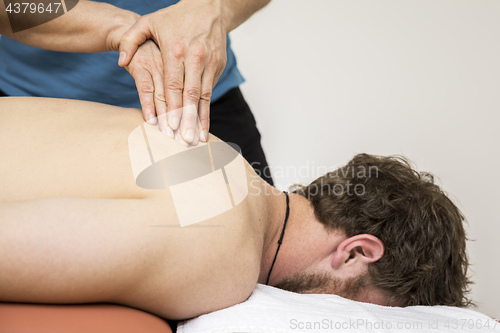 Image of young man at the physio therapy