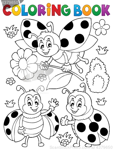 Image of Coloring book ladybug theme 7