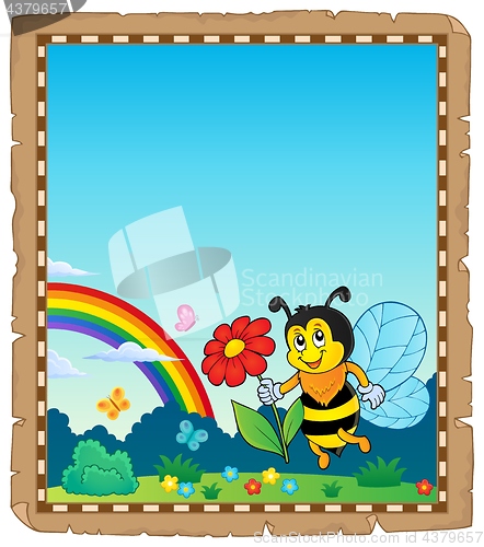 Image of Parchment with happy bee theme 3