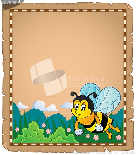 Image of Parchment with happy bee theme 1