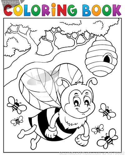 Image of Coloring book happy bee theme 2