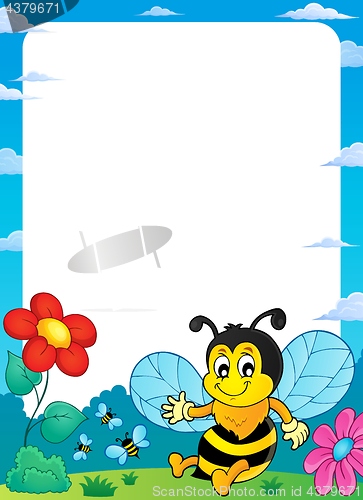 Image of Happy spring bee topic frame 1