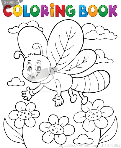 Image of Coloring book dragonfly theme 1