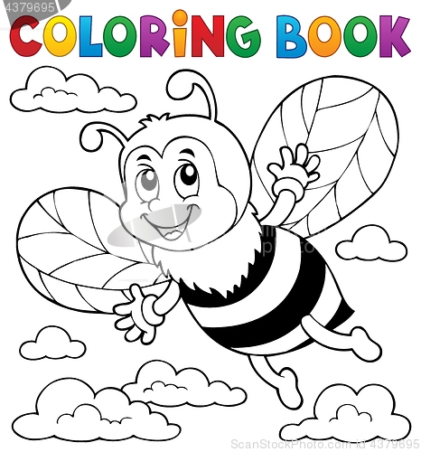 Image of Coloring book happy bee theme 1