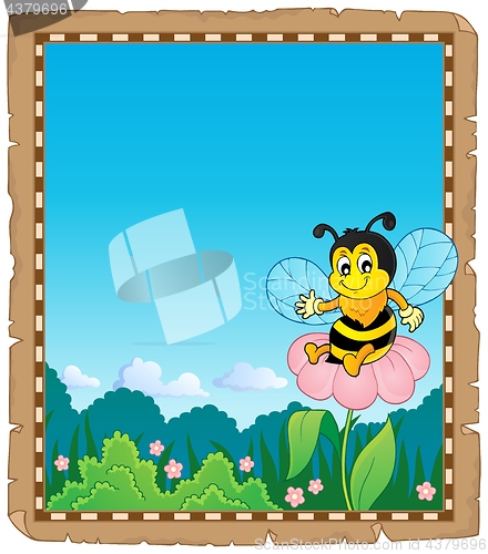 Image of Parchment with happy bee theme 2