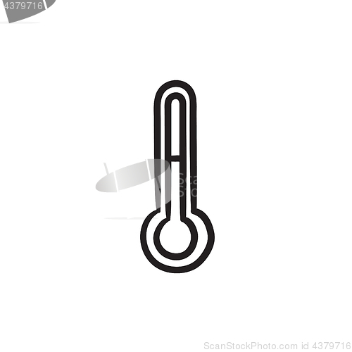 Image of Thermometer sketch icon.