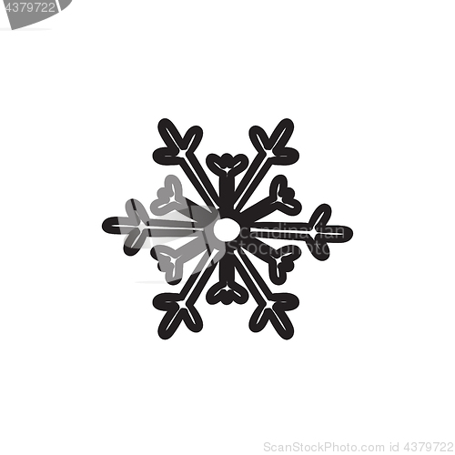 Image of Snowflake sketch icon.