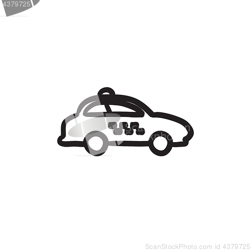 Image of Taxi car sketch icon.
