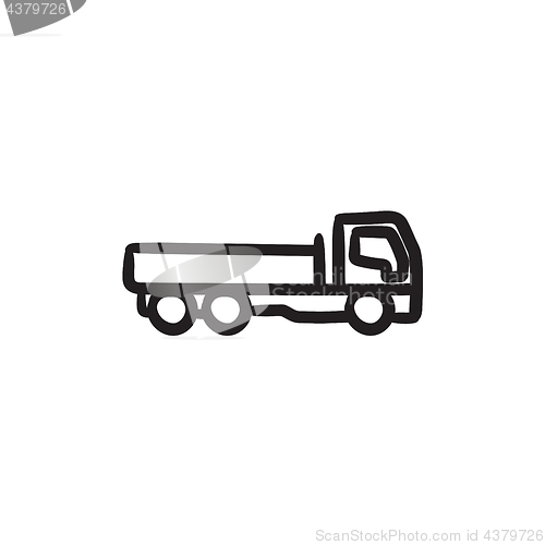 Image of Dump truck sketch icon.