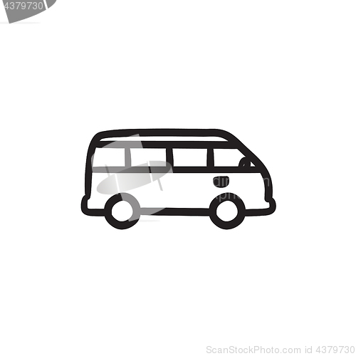Image of Minibus sketch icon.