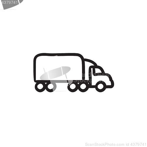 Image of Delivery truck sketch icon.