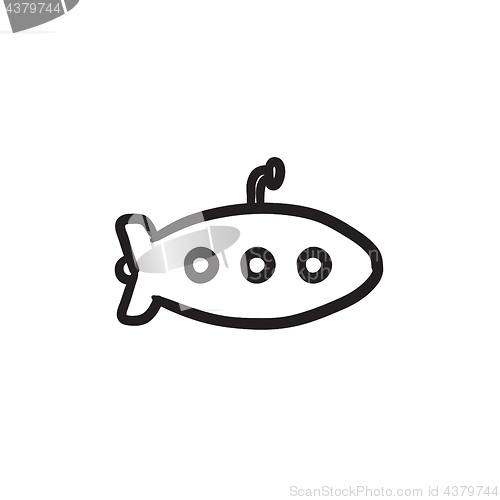Image of Submarine sketch icon.