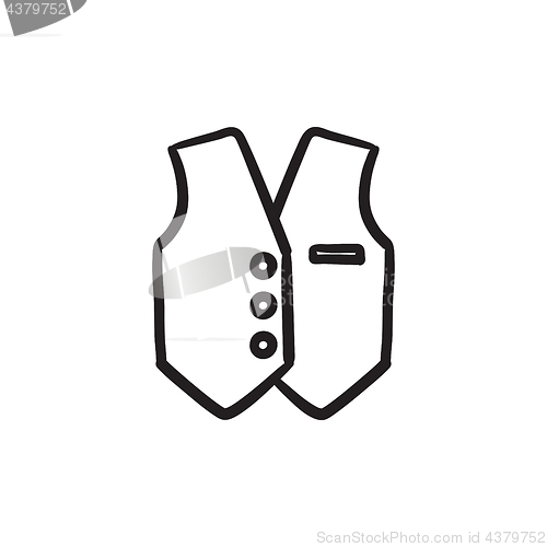 Image of Waistcoat sketch icon.