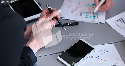 Image of Business Team At A Meeting at modern office building