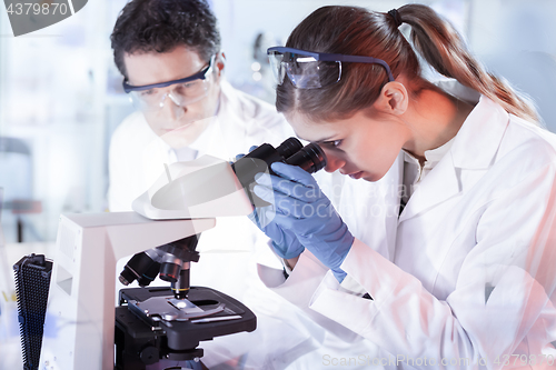 Image of Life scientist researching in the laboratory.