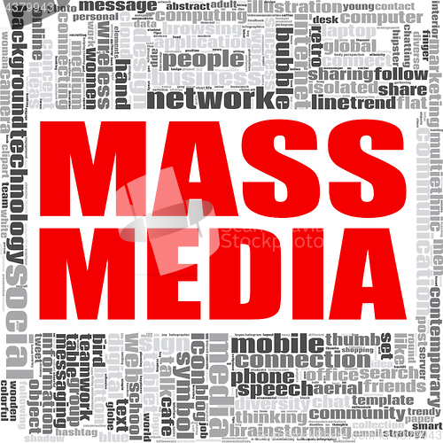 Image of Mass media word cloud