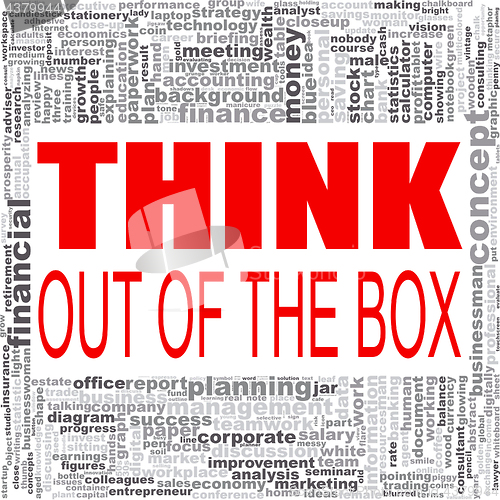 Image of Think out of the box word cloud