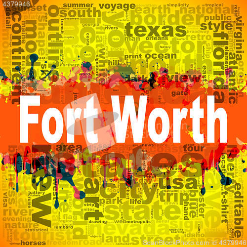 Image of Fort Worth word cloud design