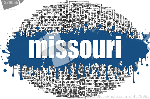 Image of Missouri word cloud design