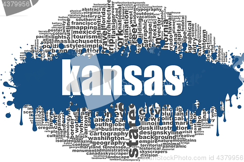 Image of Kansas word cloud design