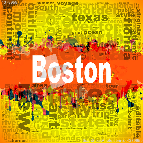 Image of Boston word cloud design