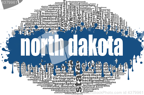 Image of North Dakota word cloud design