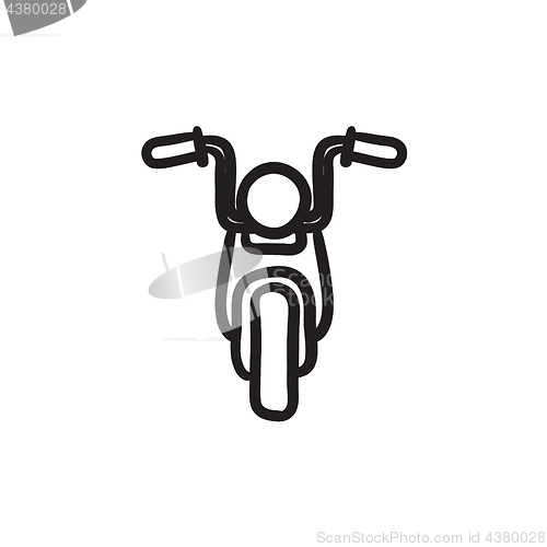 Image of Motorcycle sketch icon.