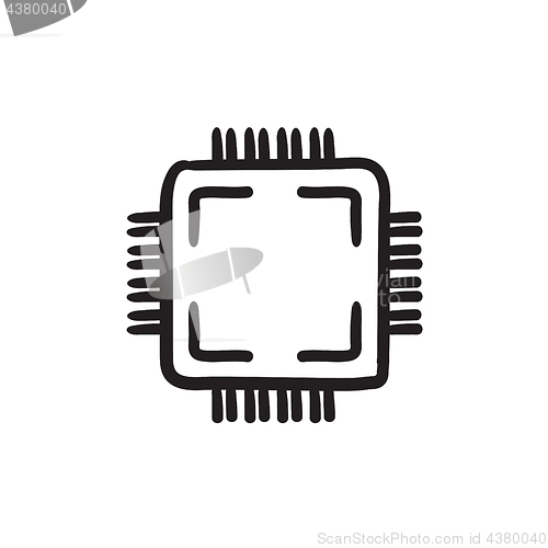 Image of CPU sketch icon.