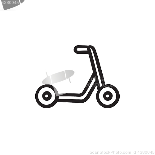 Image of Kick scooter sketch icon.