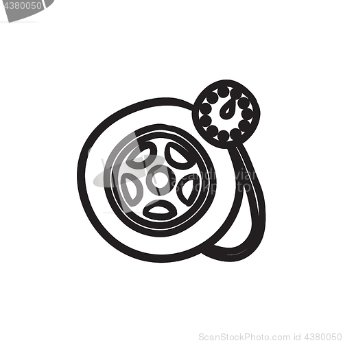 Image of Pressure gauge tyre  sketch icon.