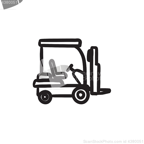 Image of Forklift sketch icon.