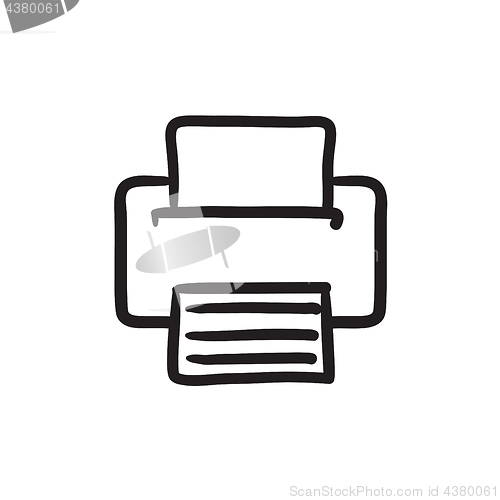 Image of Printer sketch icon.