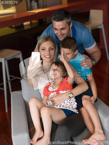 Image of Family having fun at home