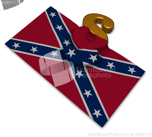 Image of flag of the Confederate States of America and paragraph symbol - 3d illustration