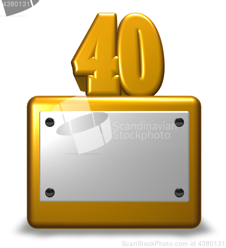Image of golden number forty