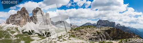 Image of National Nature Park Tre Cime In the Dolomites Alps. Beautiful n