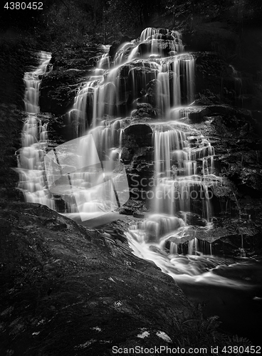 Image of Cascading Sylvia Falls waterfall in the Blue Mountains