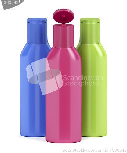 Image of Plastic bottles for cosmetic liquids